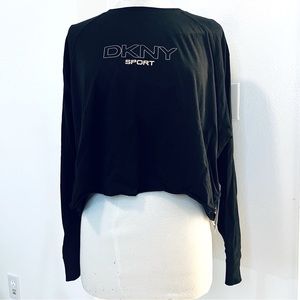 DKNY Black Cropped T-Shirt